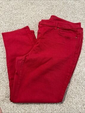 Chico’s Women's Red Stretch Skinny Jeans